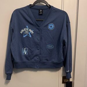Converse Blue Athletic Cardigan & sweat pants. New w tag